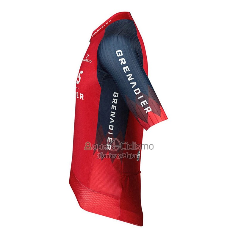 Ineos Grenadiers Ropa Ciclismo Culotte Corto 2023 Mangas Cortas Rojo